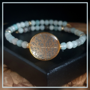 Anastasia bracelet mémoire de forme papier japonais pierre aventurine