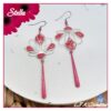 Stella boucles colorées et argentées fuchsia