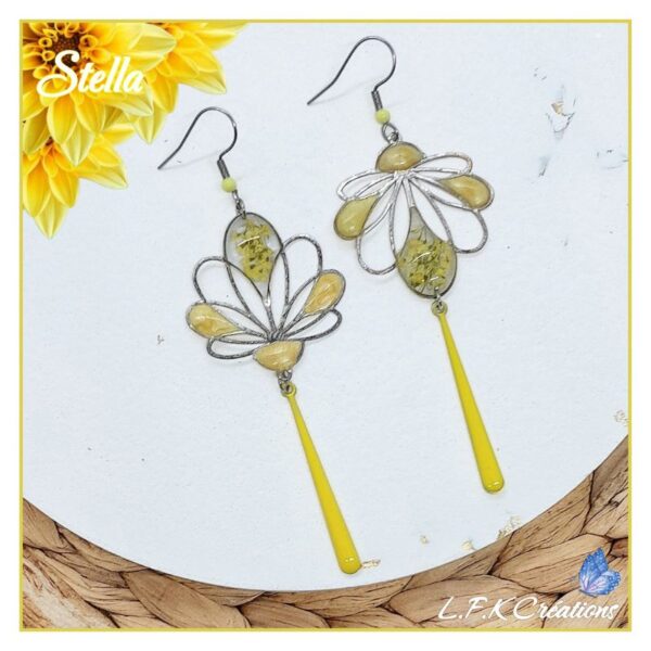 Stella boucles colorées et argentées et jaune