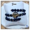 Yuna bracelet or et noir