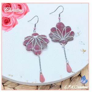 Christine boucles roses et argentées