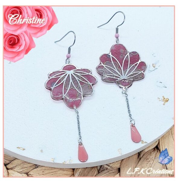 Christine boucles roses et argentées