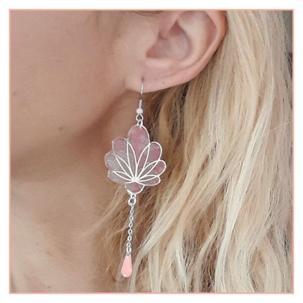 Christine boucles roses et argentées