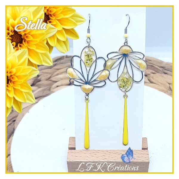 Stella boucles colorées et argentées et jaune