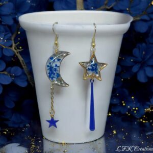 Ophelie boucles dépareillées or