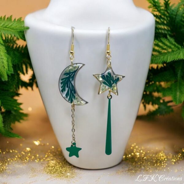 Ophelie boucles dépareillées or