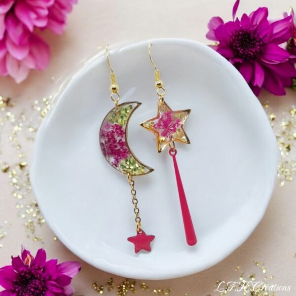 Ophelie boucles dépareillées or