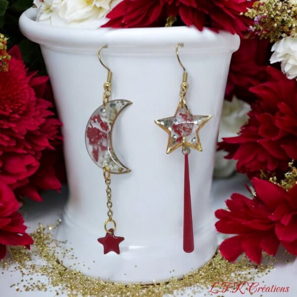 Ophelie boucles dépareillées or