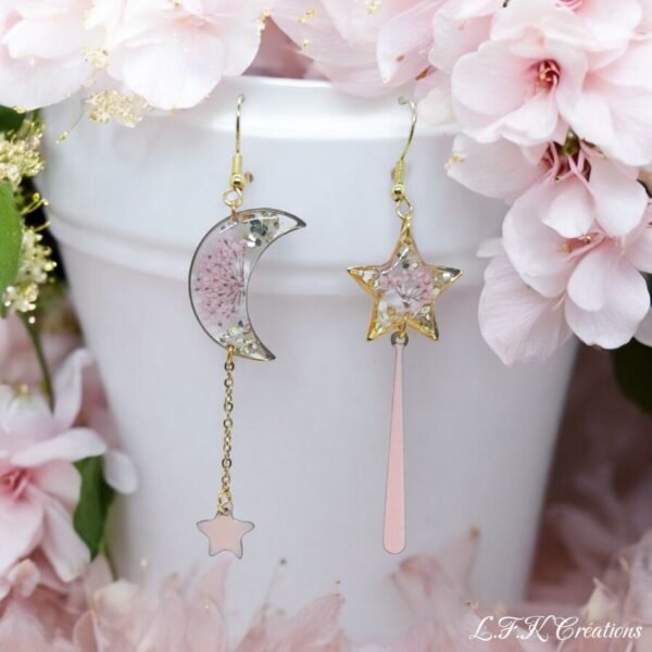 Ophelie boucles dépareillées or