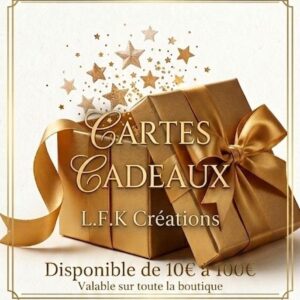 "Offrez la magie de l’artisanat ! Avec cette carte cadeau, laissez vos proches choisir leur coup de cœur parmi nos bijoux uniques en papier Washi, fleurs séchées ou pierres naturelles. C’est le cadeau idéal pour faire plaisir à coup sûr, sans risque de se tromper."