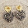 Dos des boucles d'oreilles eden fermoirs poussoirs en acier inoxydable or